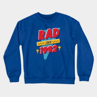 Rad Since 1992 // Retro Memphis Style 90s Nostalgia Crewneck Sweatshirt